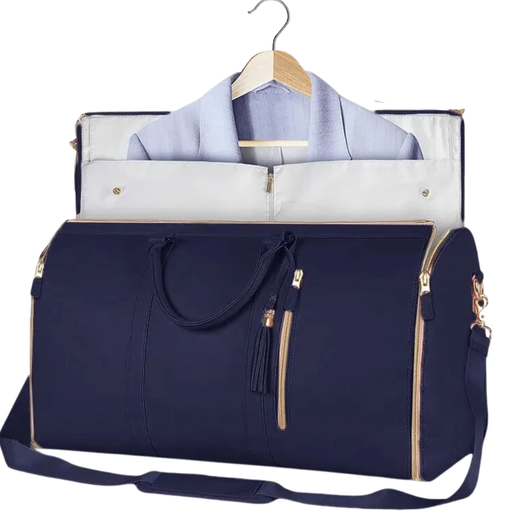 Bolsa de Viagem Feminina VersaFlex Azul Royal Lux Edition  + Estojo