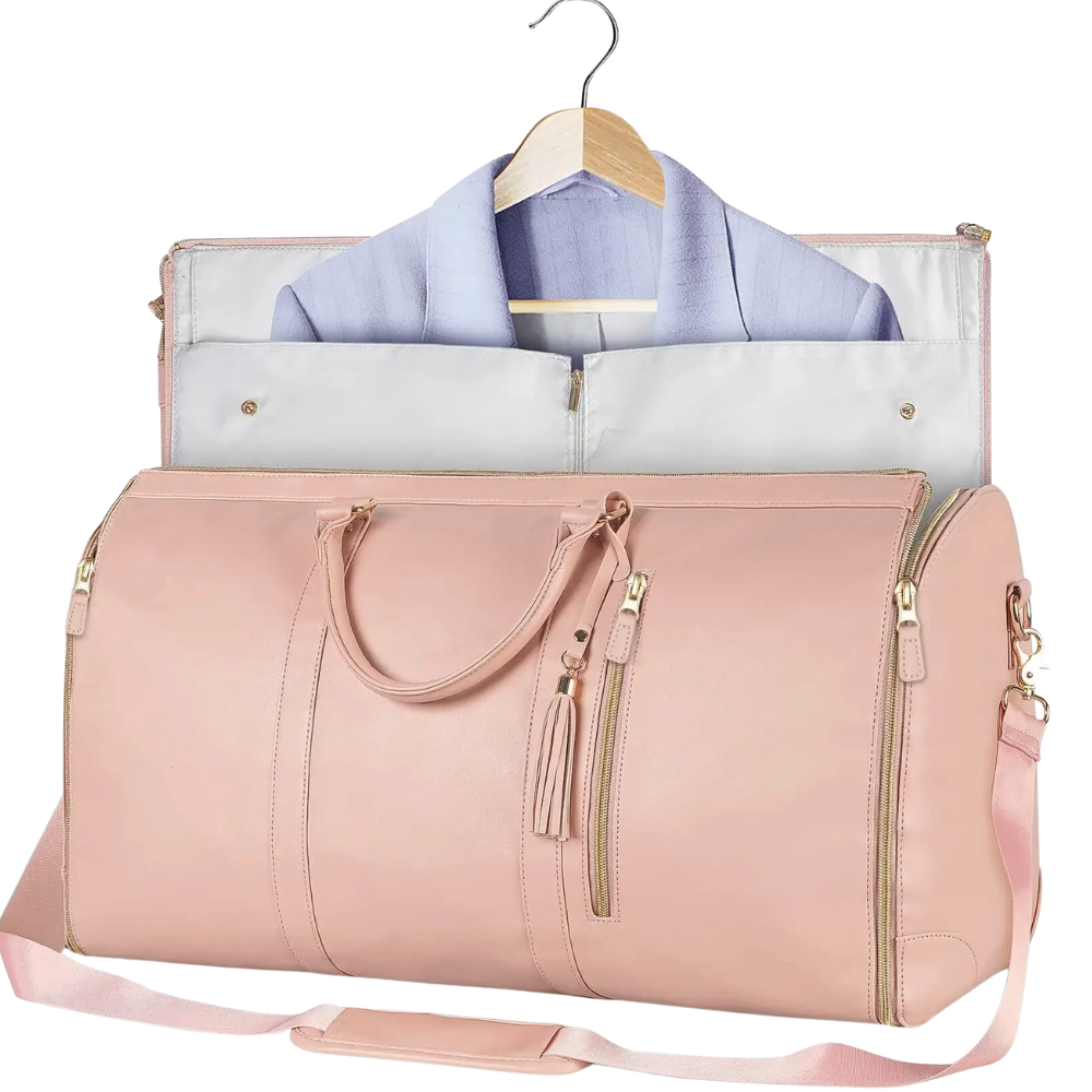 Bolsa de Viagem Feminina VersaFlex Rosa + estojo