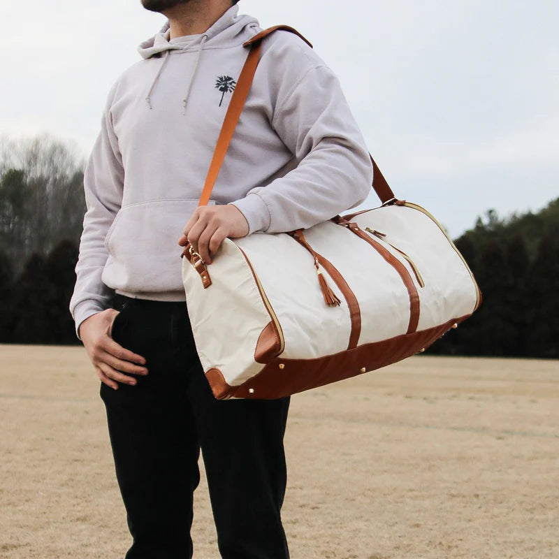 Bolsa de Viagem Feminina VersaFlex Bege com rodinhas