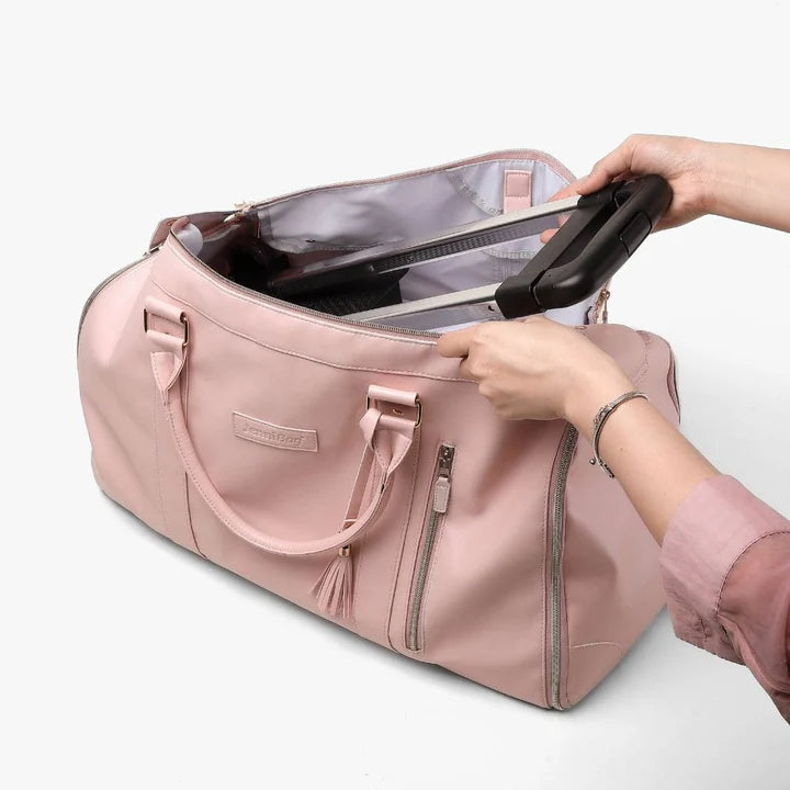 Bolsa de Viagem Feminina VersaFlex Rosa com rodinhas